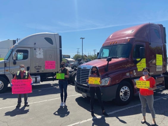 Port Truck Drivers Take Action Demand Protections From Covid 19 International Brotherhood Of Teamsters