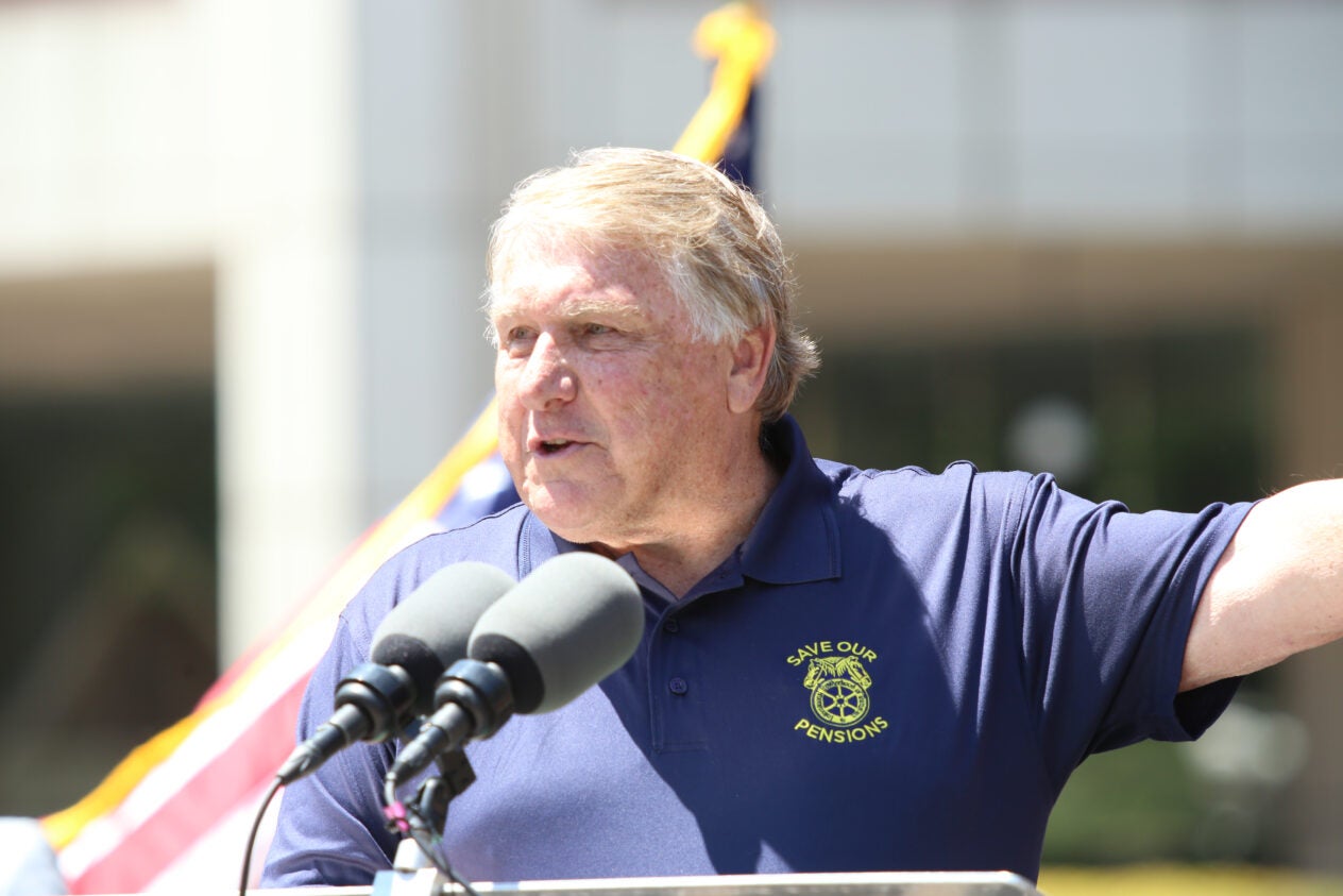 Columbus, Ohio Pension Rally, July, 2018 retirees , Jim Hoffa