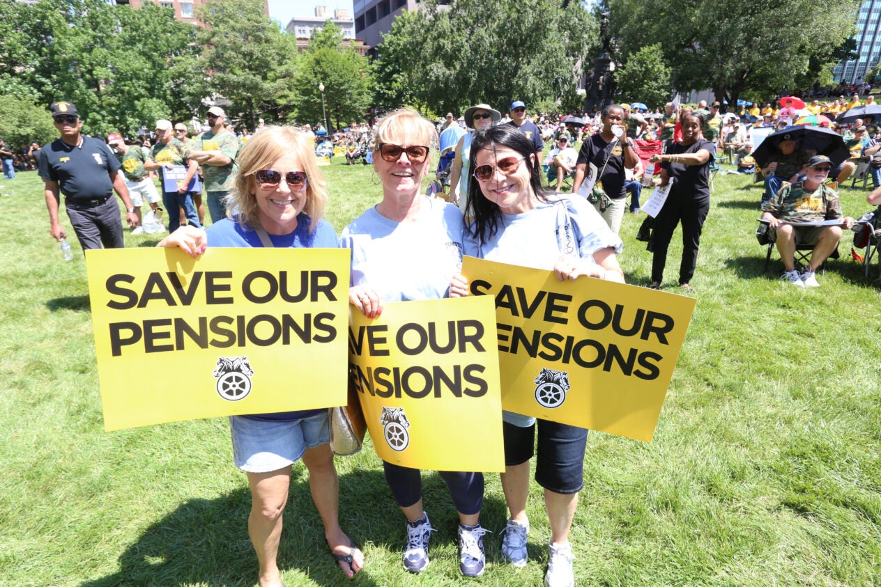 Columbus, Ohio Pension Rally, July, 2018 retirees , Jim Hoffa