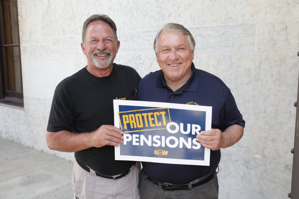 Columbus, Ohio Pension Rally, July, 2018 retirees , Jim Hoffa