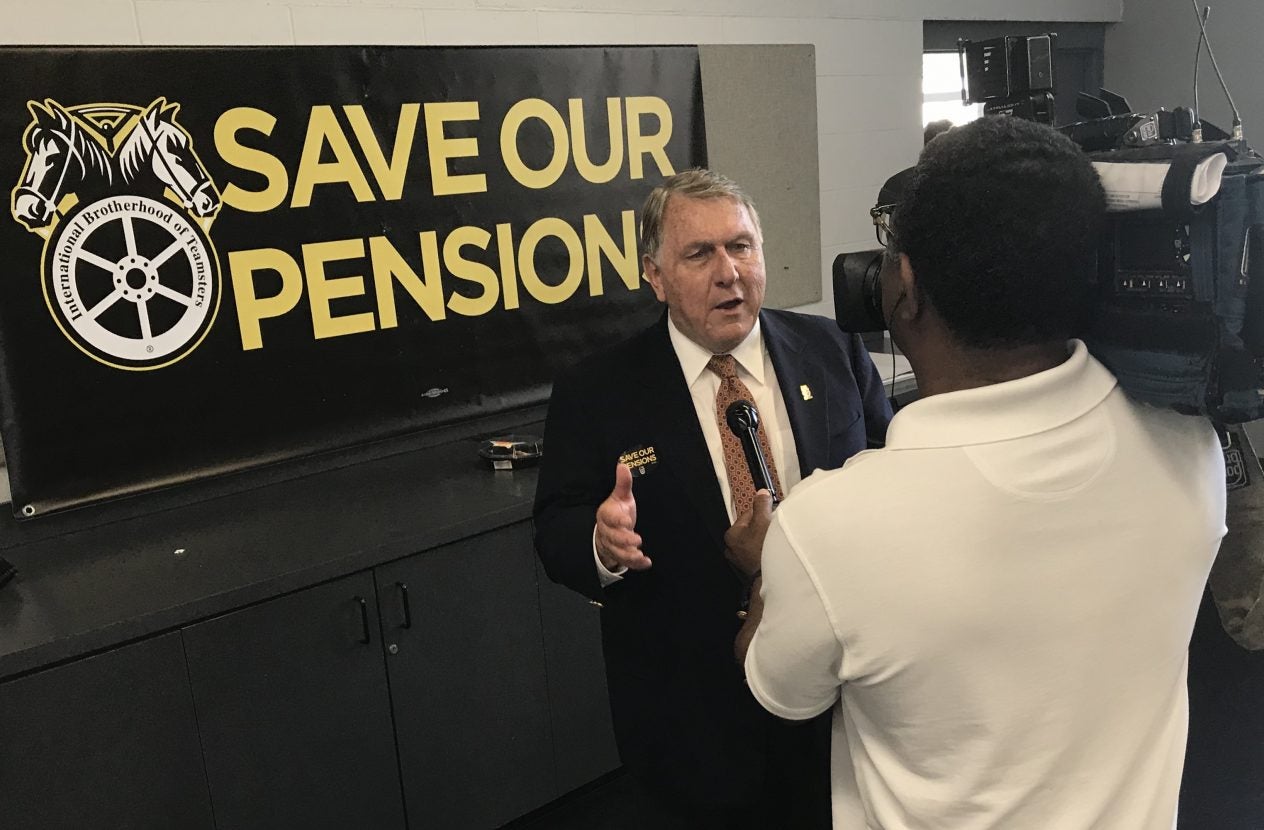 Pension meeting in Detroit with Nancy Pelosi , July 2018, Jim Hoffa