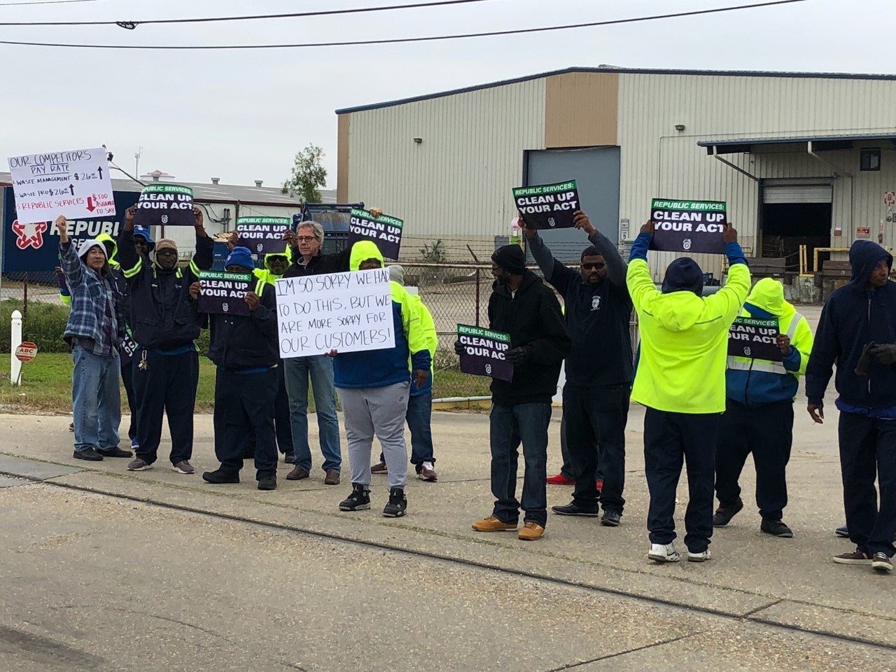 Republic Services Workers in New Orleans Strike Over Unfair Labor