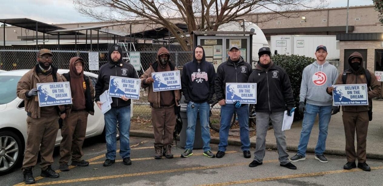 Teamsters Rally to Demand UPS Respect Martin Luther King Day