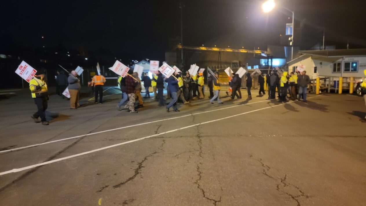 Ready-mix Everett, Wash. picket