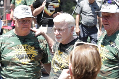 Columbus, Ohio Pension Rally, July, 2018 retirees , Jim Hoffa