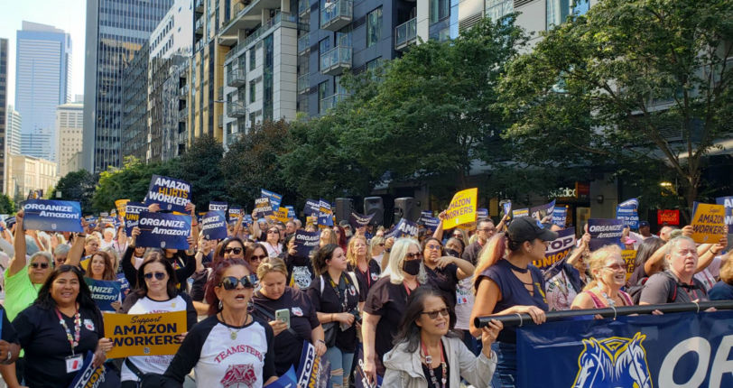 1,000 Teamsters Rally At Amazon HQ To Call Out Company For Exploiting ...