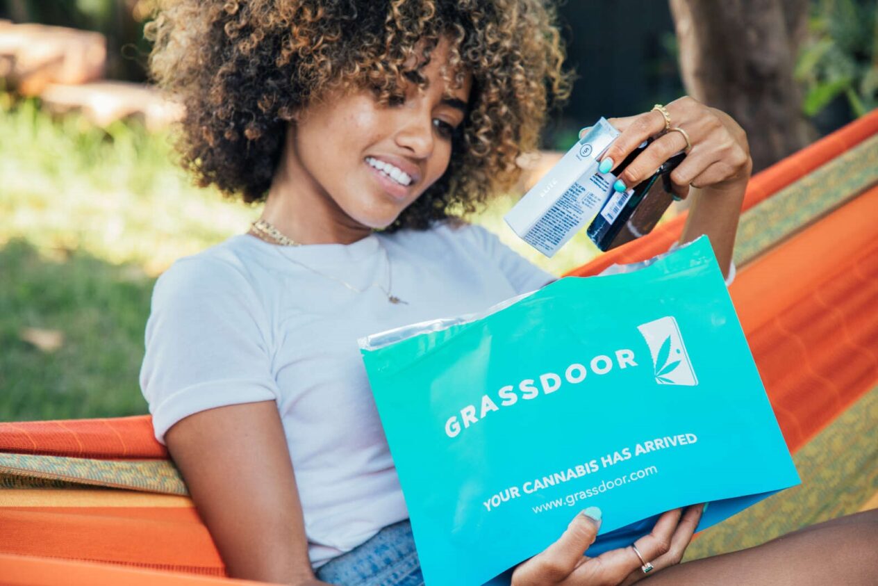 Grassdoor Stock Photo