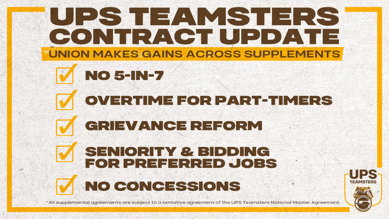 UPS Teamsters Contract Update International Brotherhood of Teamsters