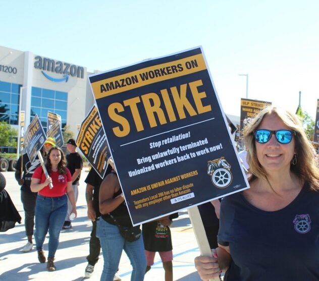 Teamsters Picket Bay Area Warehouse In Expanding Amazon Strike ...