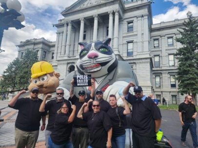 LU455 Polis veto rally