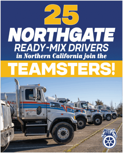 Northgate Ready Mix Drivers Join the Teamsters SG