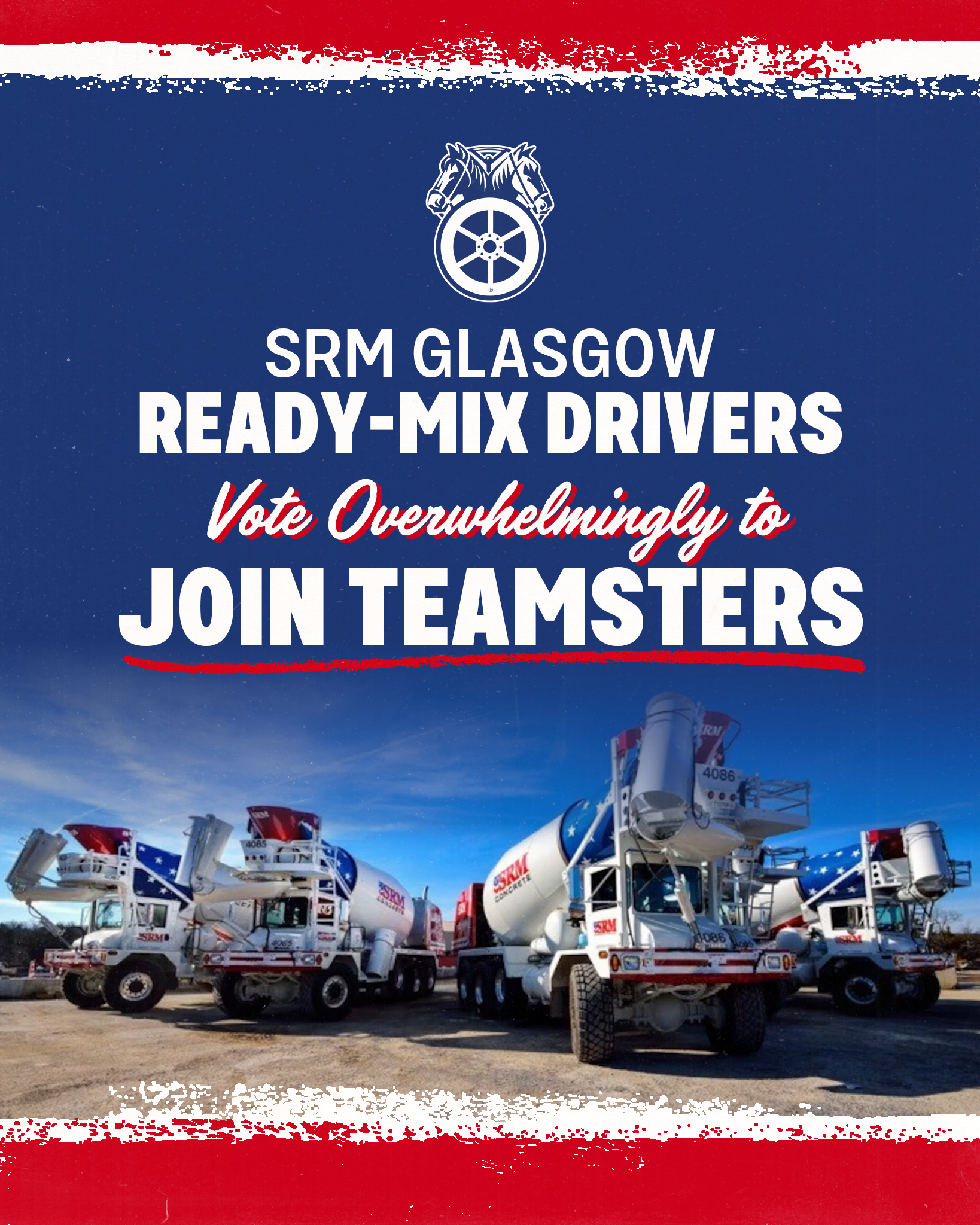 SRM Glasgow Join Teamsters Graphic