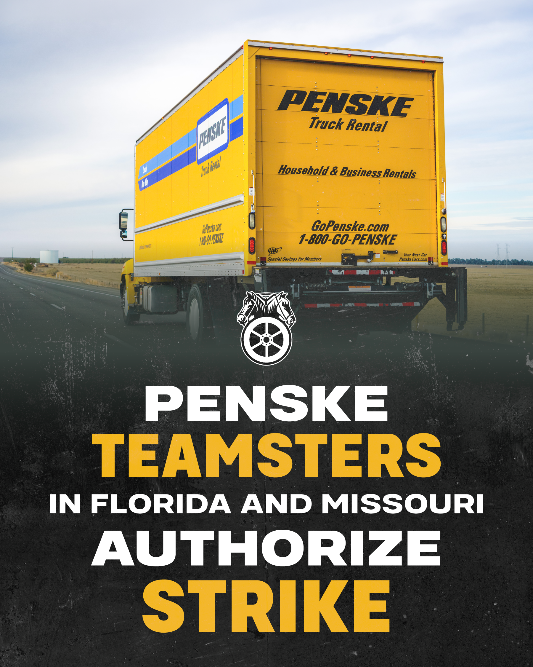 Penske Teamsters in Florida and Missouri Authorize a Strike