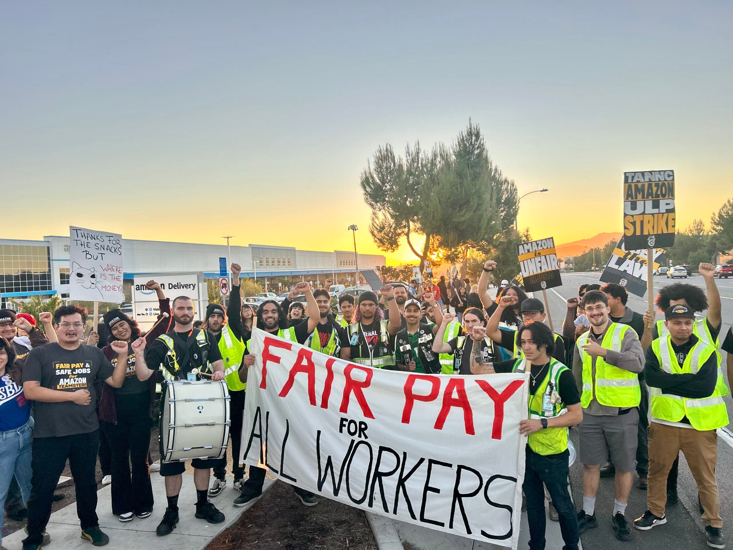 Amazon Teamsters Launch One-Day ULP Strike at Company’s Largest Facility
