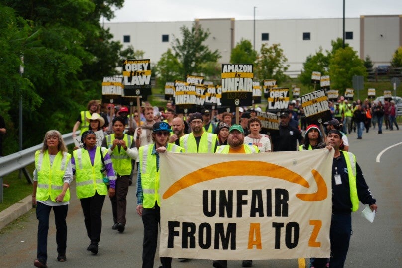 Amazon Warehouse Workers at SWF1 Launch Unfair Labor Practice Strike