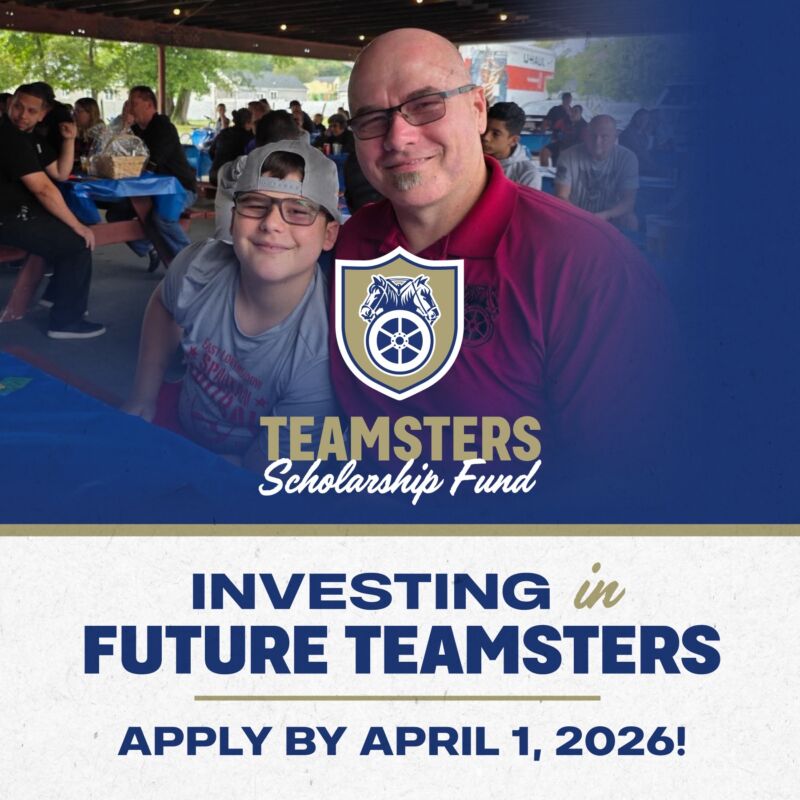 Image for the Tweet beginning: Every year, the Teamsters Scholarship