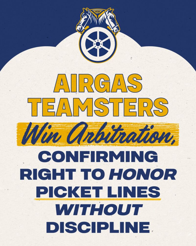 Image for the Tweet beginning: Airgas Teamsters at Local 251