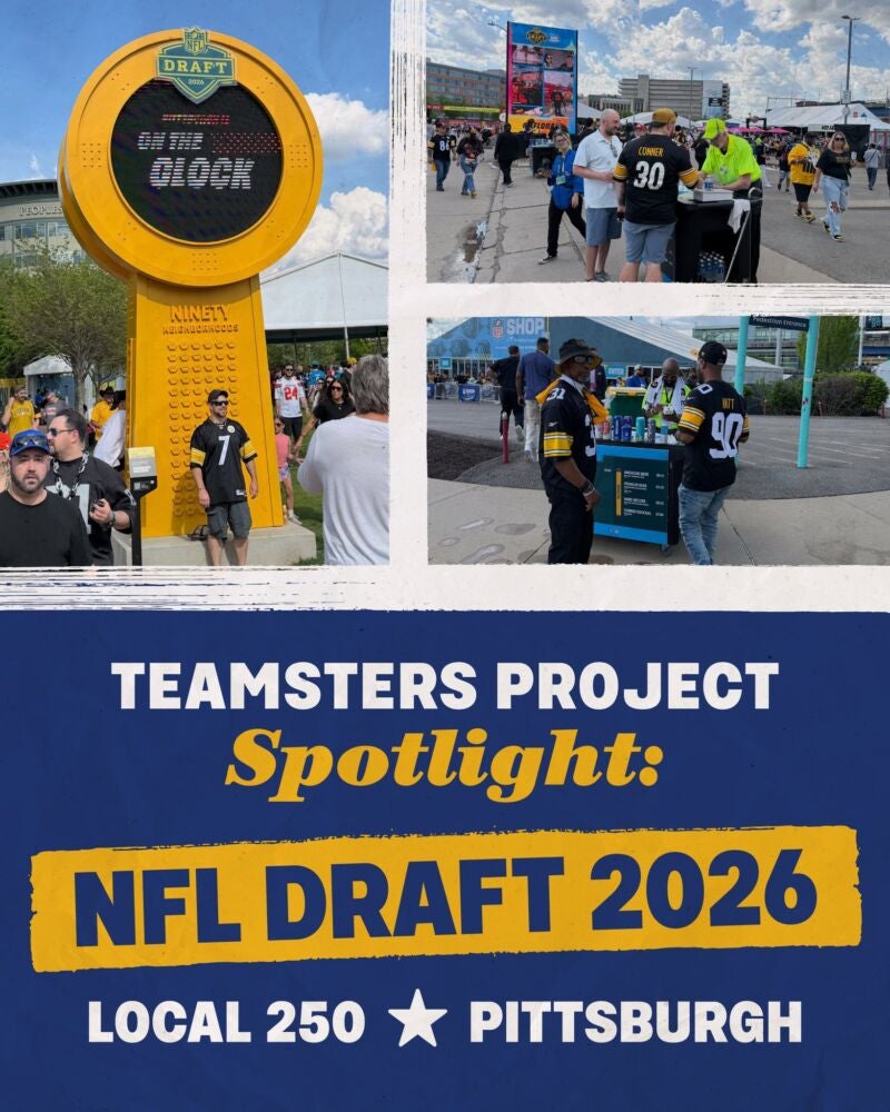 Image for the Tweet beginning: Teamsters proudly make the NFL